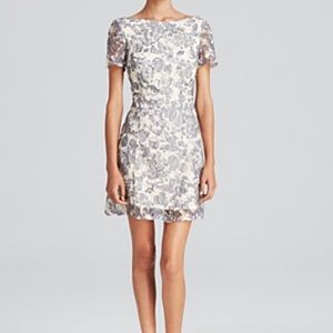 SALE! Tory Burch Blue/Gray & Cream Guipure Dress